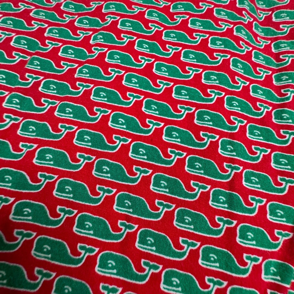 Vineyard Vines Men's Whale Print Pajama Pants Size XL 100% Cotton Red Green - Picture 4 of 7